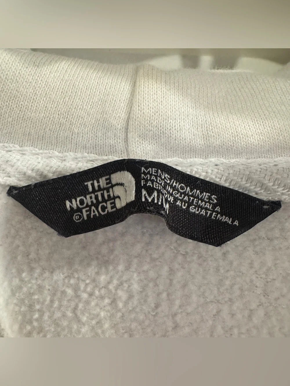 The North Face Men's Hoodie White Logo Sweatshirt Size Medium